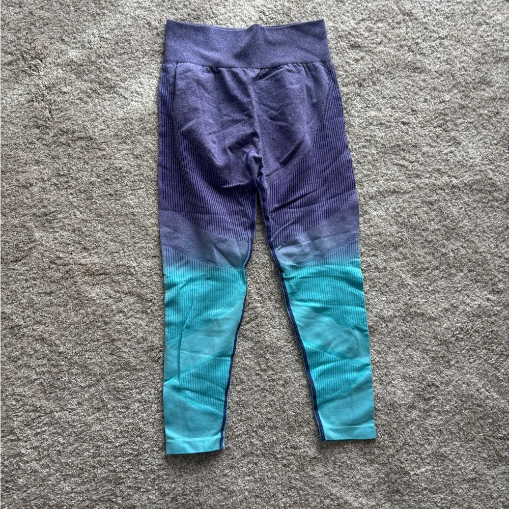 HALARA women’s Ombre Purple to Teal Seamless Leggings